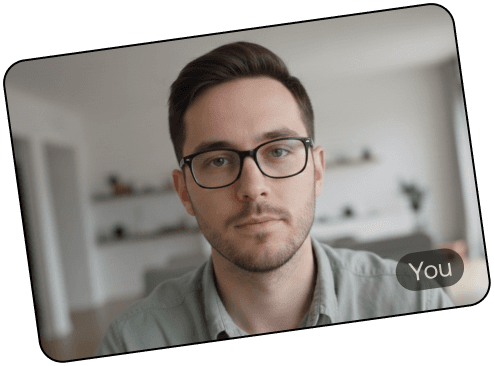 Le candidat en visioconférence